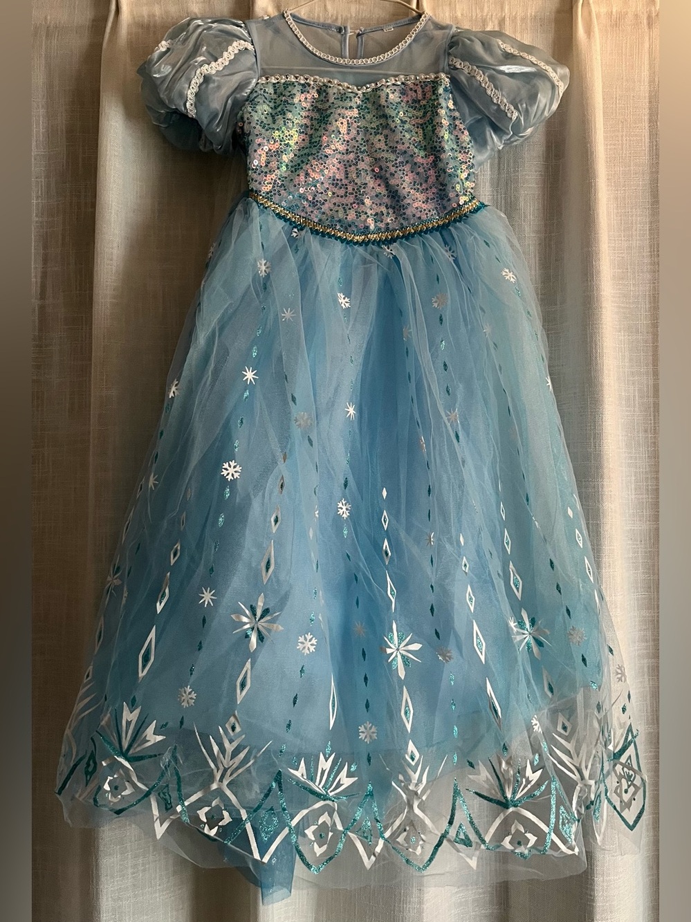 Frozen Elsa Costume Light Blue Sequin Tulle Princess